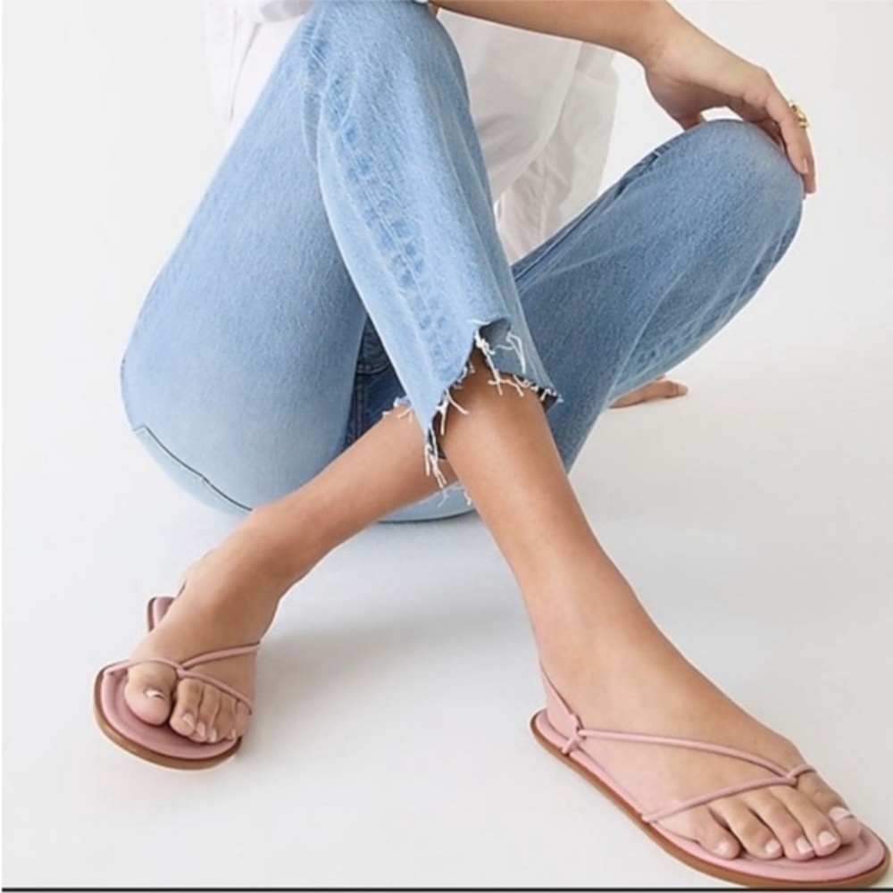 J. Crew Sorrento Asymmetric Strap Sandal in Dark Mauve Pink 10.5 New Without Tag